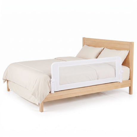 152/120 cm Long Foldable Bed Rail, 50 cm Extra Tall, White/Grey