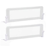 152/120 cm Long Foldable Bed Rail, 50 cm Extra Tall, White/Grey