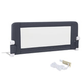152/120 cm Long Foldable Bed Rail, 50 cm Extra Tall, White/Grey