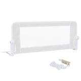 152/120 cm Long Foldable Bed Rail, 50 cm Extra Tall, White/Grey