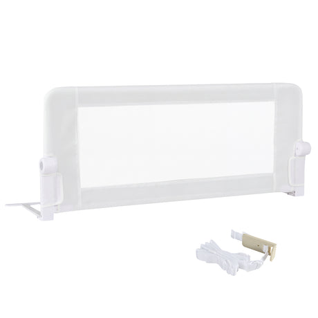 152/120 cm Long Foldable Bed Rail, 50 cm Extra Tall, White/Grey