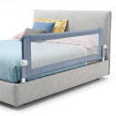Universal Kids Bedrail Guard with Adjustable Safety Strap for Single Double Queen King Mattress, White/Grey