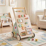 Babies Push Walker with Wheels and Storage Basket for Toddlers Girls Boys 1+ Years Old