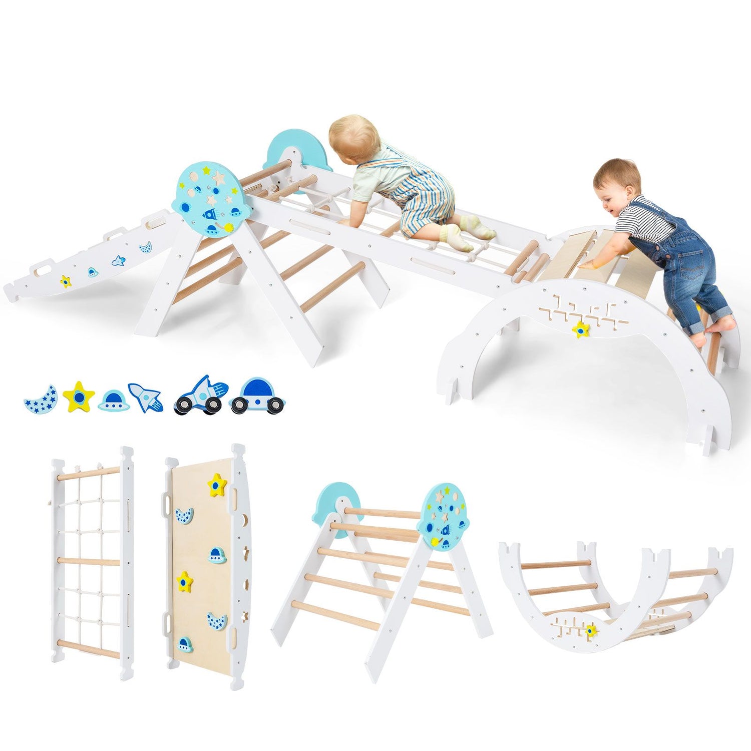 9-in-1 Foldable Baby Climbing Toys with Climbing Rope Ladder