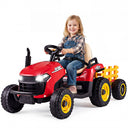 24V Ride on Tractor with Tiltable Detachable Trailer Remote and LED