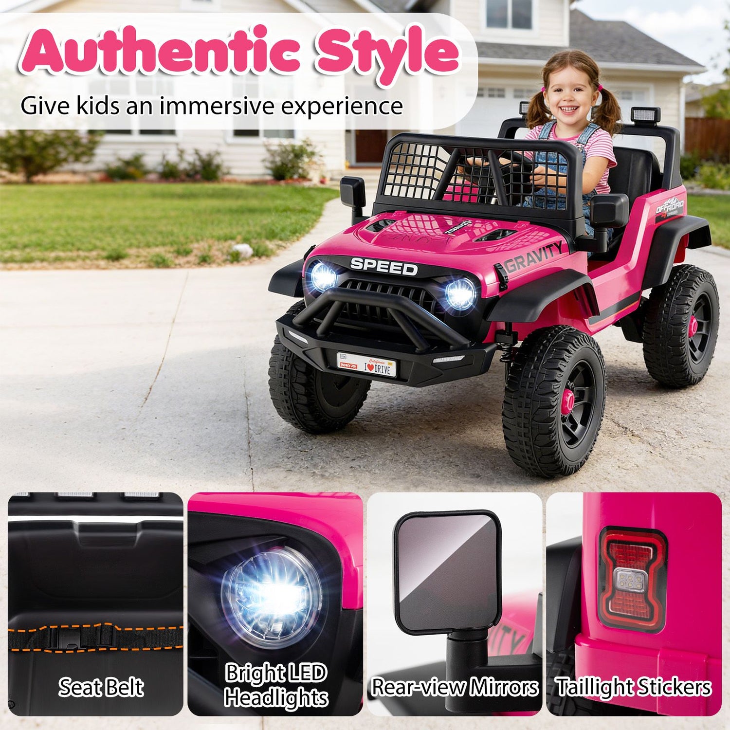 24V Battery Powered Electric Vehicle with Parent Remote Control