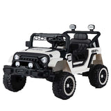 Kids Ride on Truck, 12V Electric Toy Vehicle w/ Remote Control, 3 Speeds, LED Lights, Horn, Music, Story, USB, AUX