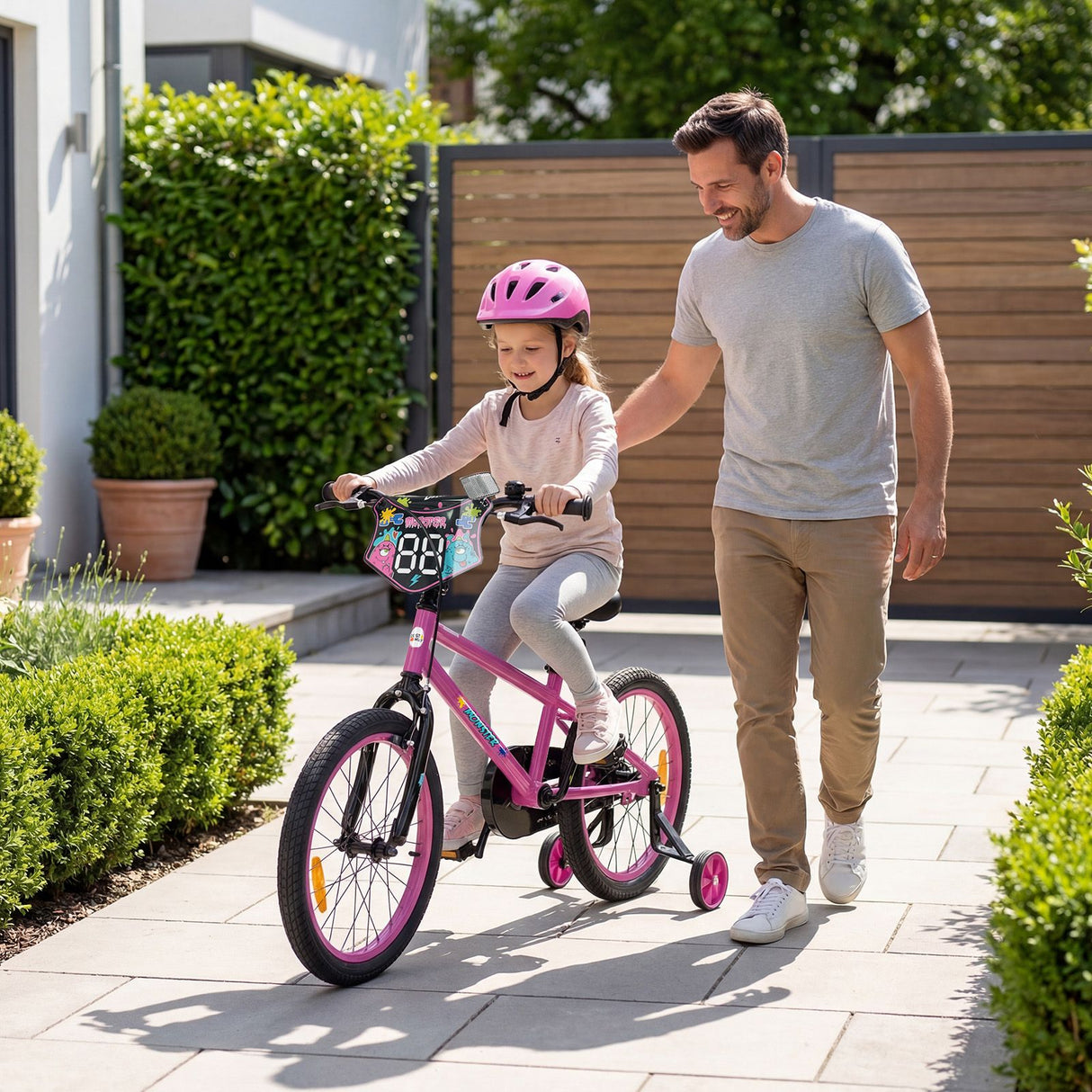 Children Bicycle with Handbrake and Height-Adjustable Seat for Boys and Girls