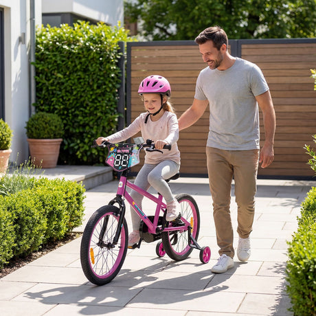 Children Bicycle with Handbrake and Height-Adjustable Seat for Boys and Girls