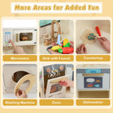 Corner Kitchen with Pull-out Trash Can and Cooking Accessories