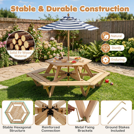Children Activity Table with Chairs Picnic Table for Backyard Deck