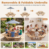 Children Activity Table with Chairs Picnic Table for Backyard Deck