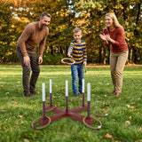 Ring Toss Yard Game Set with 6 Rings for Party and Outdoor Activities