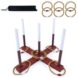 Ring Toss Yard Game Set with 6 Rings for Party and Outdoor Activities