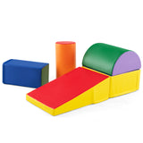 BABY JOY 5-Piece Kids Climb & Crawl Activity Playset, Lightweight Soft Foam Block Activity Play Structures