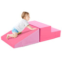 2-Piece Baby Soft Foam Block Playset Toddlers Step and Slide Climber Indoor Active Play