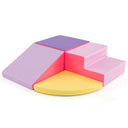 BABY JOY 4-Piece Climb and Crawl Foam Play Set, Soft Toddler Corner Climbing Sliding Blocks