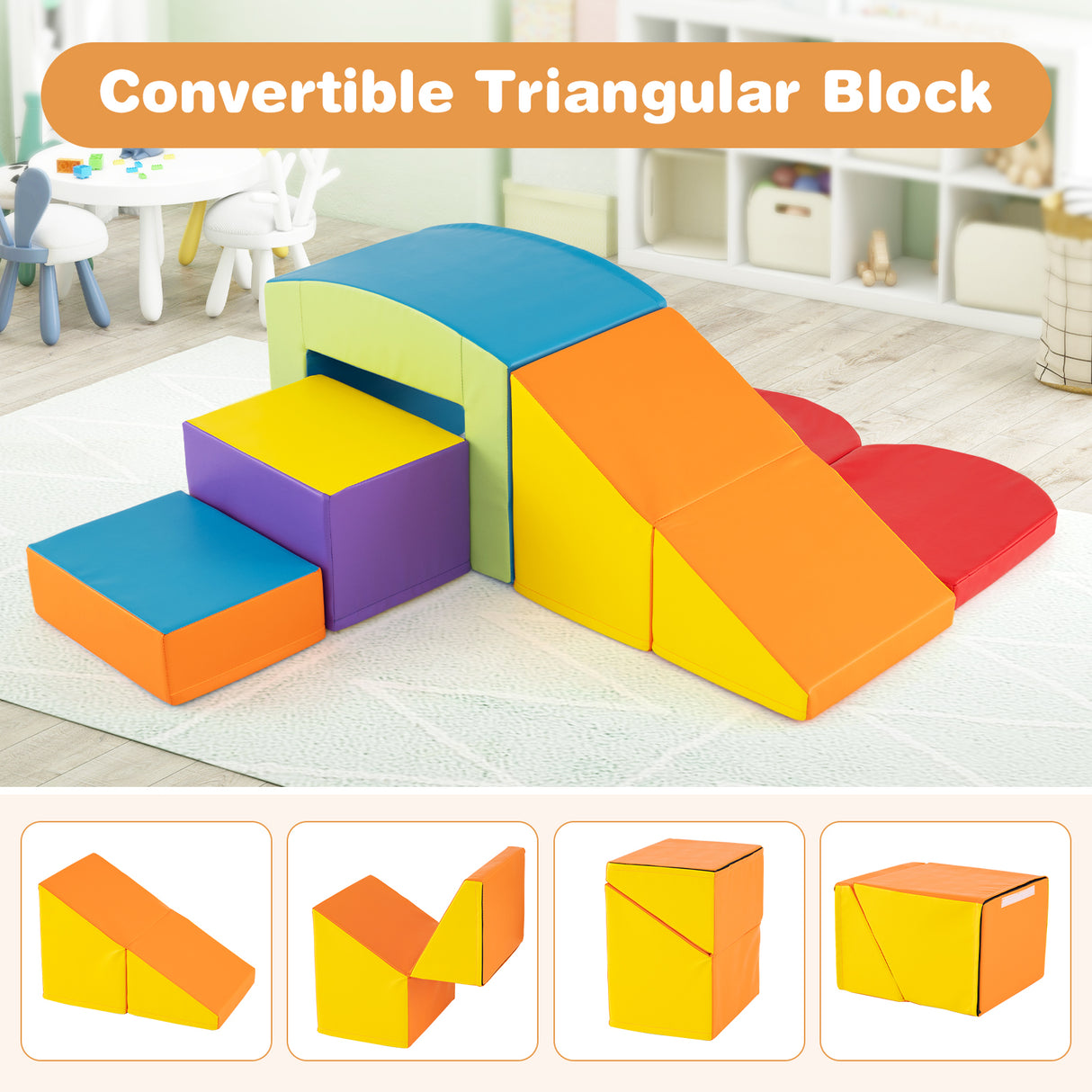 6 PCS Foam Climbing Blocks - Baby Joy