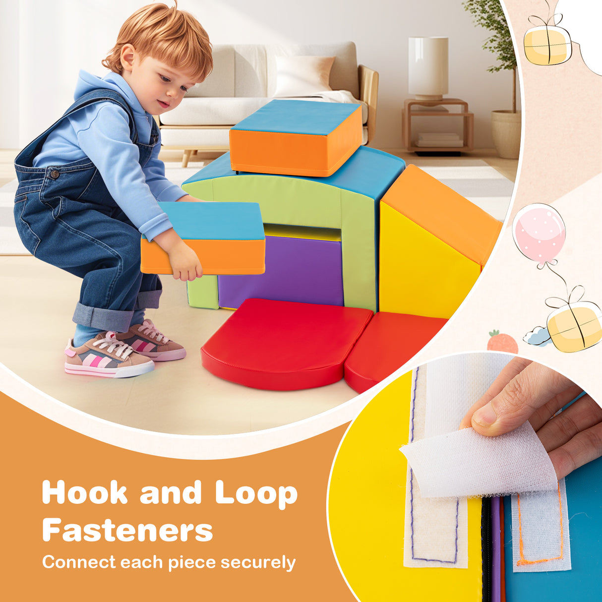 6 PCS Foam Climbing Blocks - Baby Joy