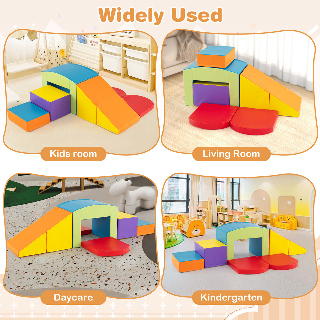 6 PCS Foam Climbing Blocks - Baby Joy