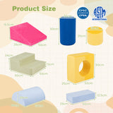 7-Piece Colorful Foam Climbing Blocks for Toddlers 1-3 Years Old