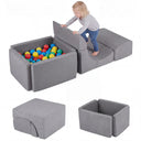 Foam Climbing Blocks for Toddlers Kids Soft Play Set with Ball Pit and Suede Covers