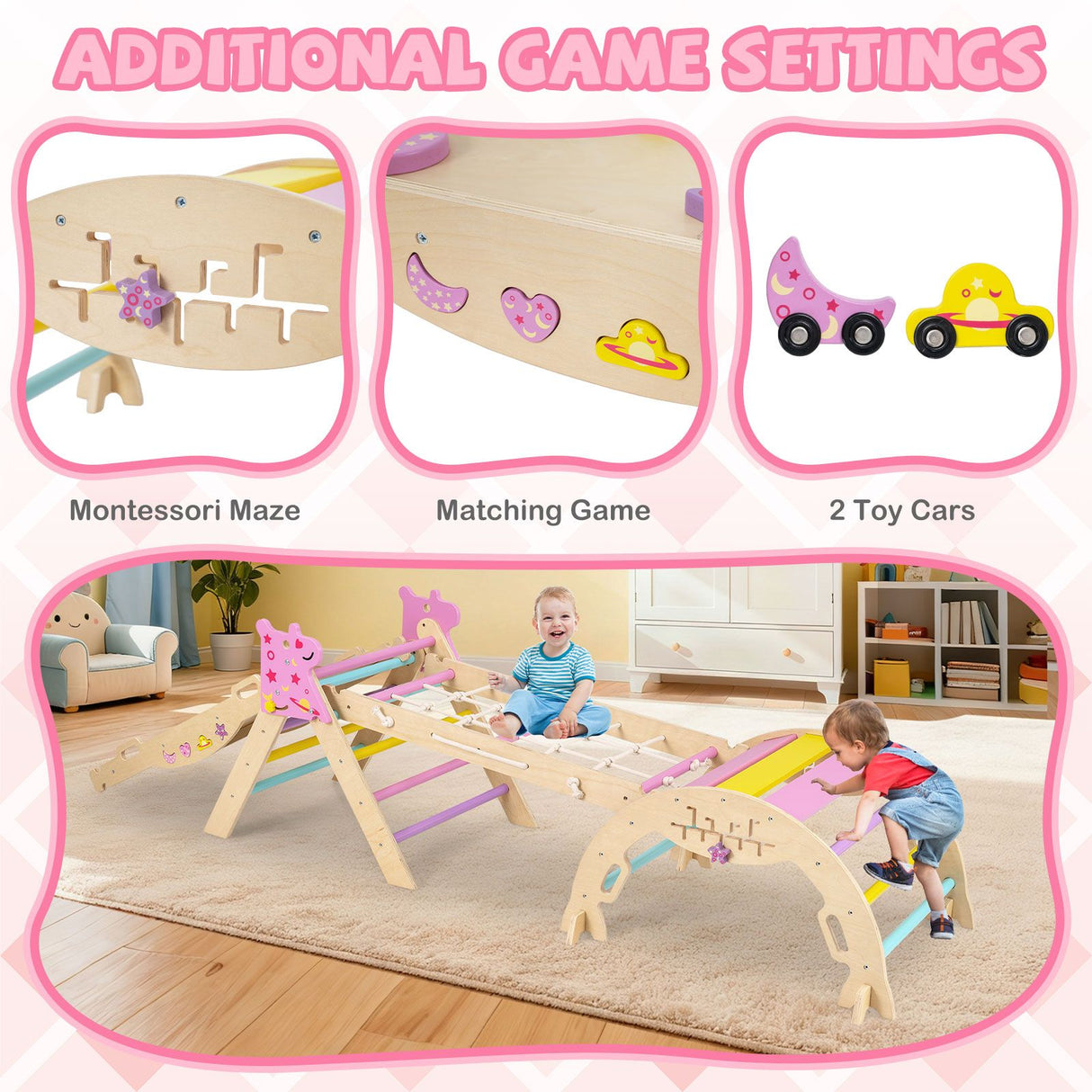 9-in-1 Foldable Baby Climbing Toys with Climbing Rope Ladder