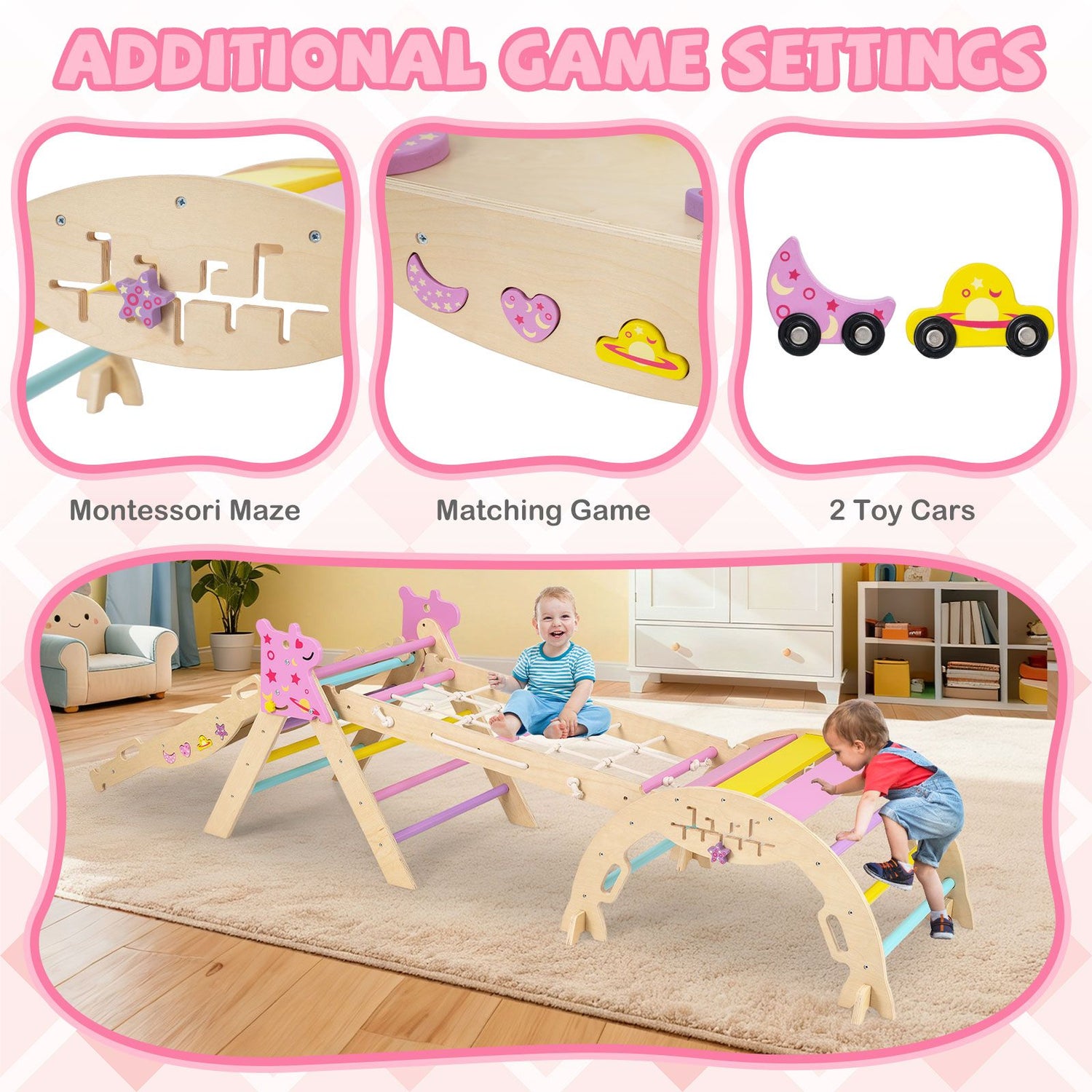 9-in-1 Foldable Baby Climbing Toys with Climbing Rope Ladder