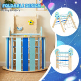 Foldable Jungle Gym with Arch and Ramp for Play Room