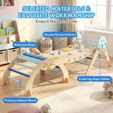 Foldable Jungle Gym with Arch and Ramp for Play Room