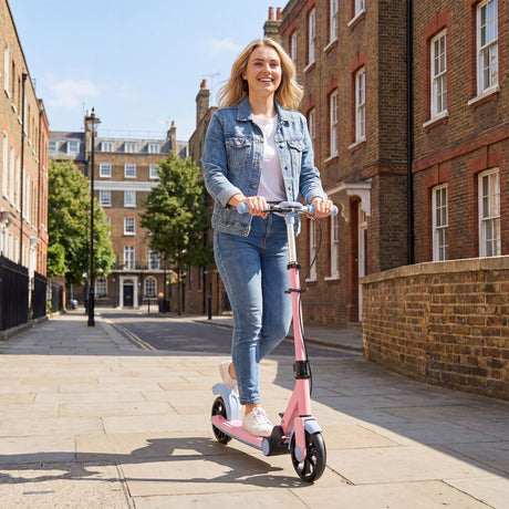 Foldable Scooter with 2 Light-up Wheels and 3-Height Adjustable Handle