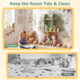 Freestanding Bookcase with Open Shelves for Reading Nook for kids