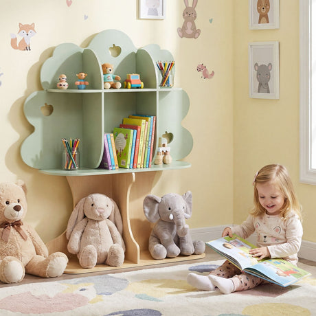 Freestanding Bookcase with Open Shelves for Reading Nook for kids