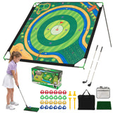 Golf Chipping Game Set 181 x 181 cm Large Chipping Mat for Indoor Outdoor Practice