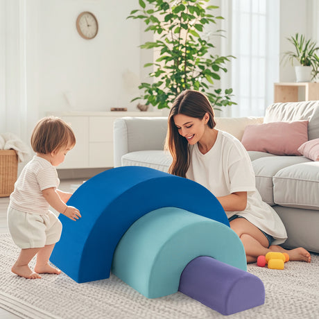 Rainbow Arc Climber Playset, Foam Climbing Blocks for Playroom