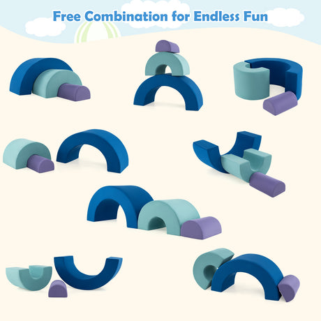 Rainbow Arc Climber Playset, Foam Climbing Blocks for Playroom