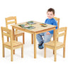 Kids Table and 4 Chairs Set 5 Pieces Wooden Activity Desk for Drawing Reading