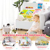Kids Wooden Storage Cabinet, Preschool/Homeschooling Mobile Organizer Shelf