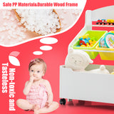 Kids Wooden Storage Cabinet, Preschool/Homeschooling Mobile Organizer Shelf