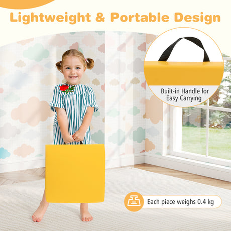 6 PCS Square Floor Cushions, Soft Sponge Floor Pillows for Classroom Home Nursery Kids Room Daycare