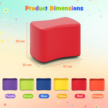 6 PCS Modular Stool Set,  Butterfly Stools for Kids Rooms, Classrooms, Daycares