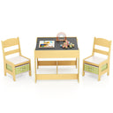 HONEY JOY 3 in 1 Kids Wooden Table & 2 Chair Set