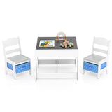 HONEY JOY 3 in 1 Kids Wooden Table & 2 Chair Set