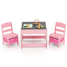 HONEY JOY 3 in 1 Kids Wooden Table & 2 Chair Set