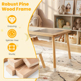 Kid's Table and Chairs Set with Detachable Double-Sided Tabletops