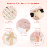 Kids Wooden Single Bed Frame, Upholstered Platform Bed Frame