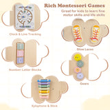 Multifunctional Kids Step Stool with 3 Adjustable Heights and Removable Chalkboard