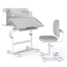 Kids Study Desk & Chair Set, Height-Adjustable Student Writing Table w/Chair