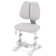 White adjustable chair with headrest on a white background
