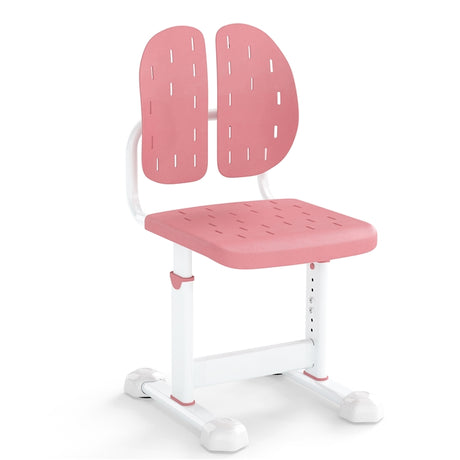 Height-Adjustable Kids Desk Chair, Children Study Chair w/Double Back Support & Breathable Seat